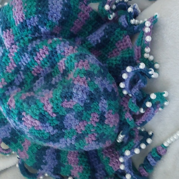 Handmade Crochet Jellyfish Hat - Picture 2 of 4